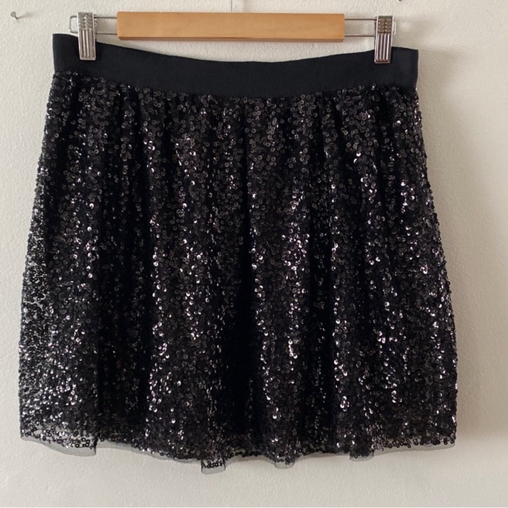 J.Crew Black Sequin Skirt